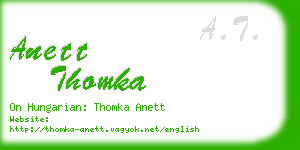 anett thomka business card
